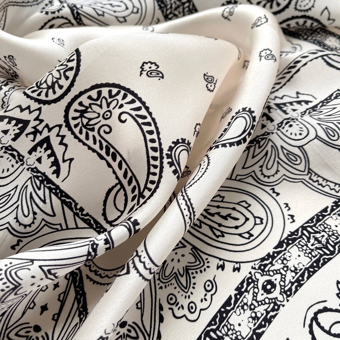Paisley Print Mulberry Silk Scarf