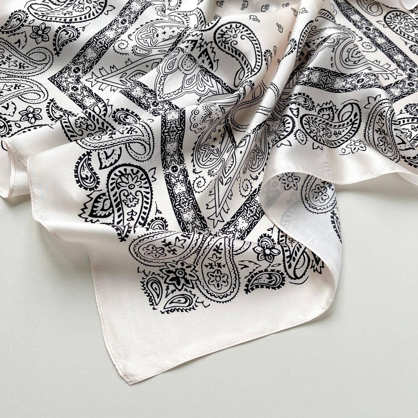 Paisley Print Mulberry Silk Scarf