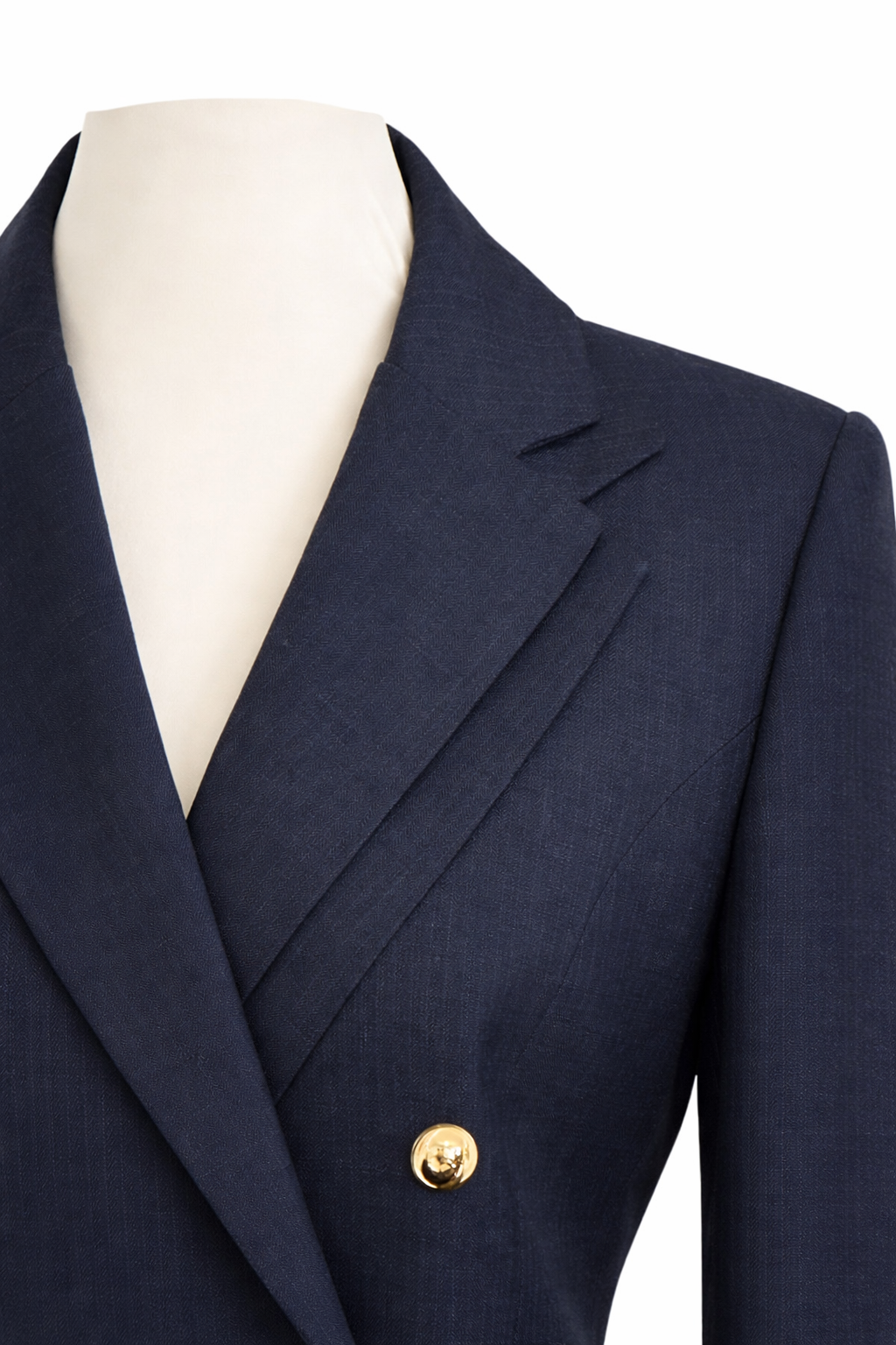 D'Lara Double Breasted Navy Wool Blazer