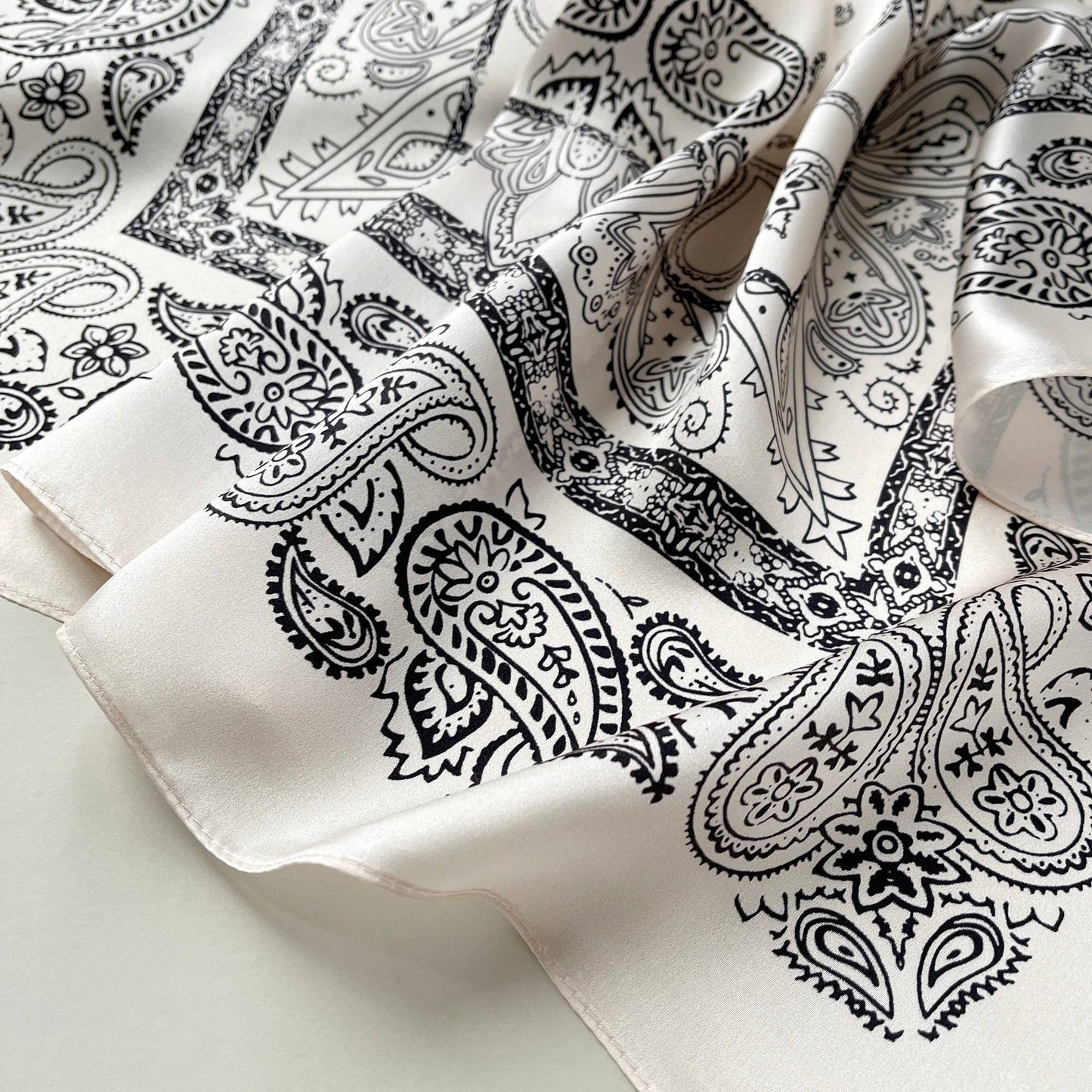 Paisley Print Mulberry Silk Scarf